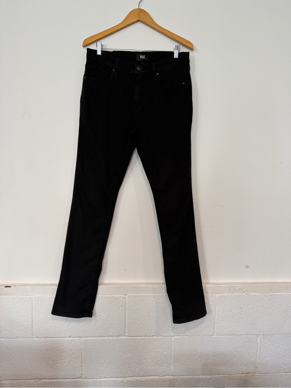 PAIGE Men's Federal Black Slim Straight Jeans- SZ 32
